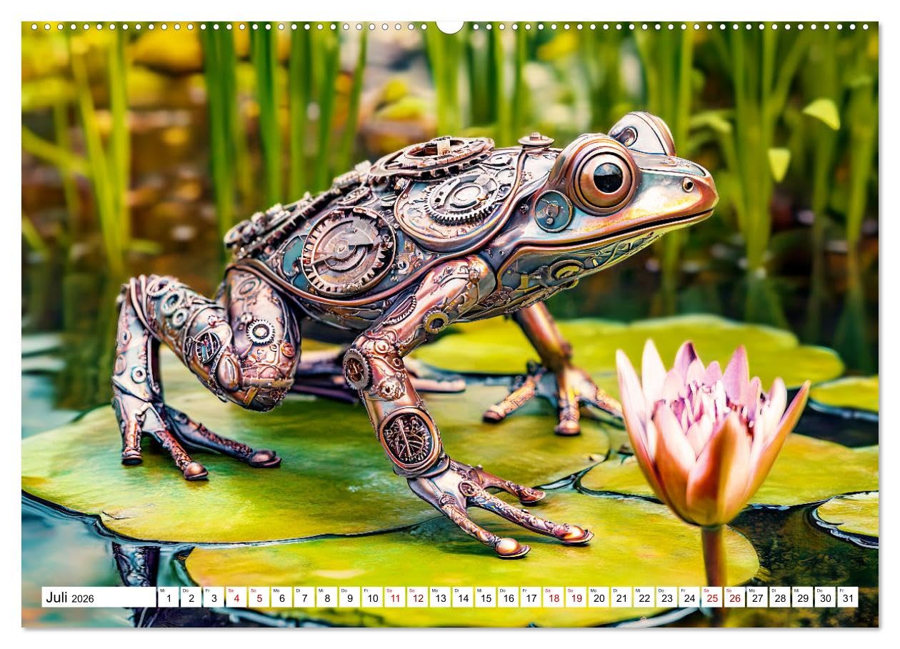 Gartentiere aus Metall - Upcycling-Dekoideen für kreative Gärten (hochwertiger Premium Wandkalender 2026 DIN A2 quer), Kunstdruck in Hochglanz: ... für Ihr grünes Paradies (CALVENDO Kunst)