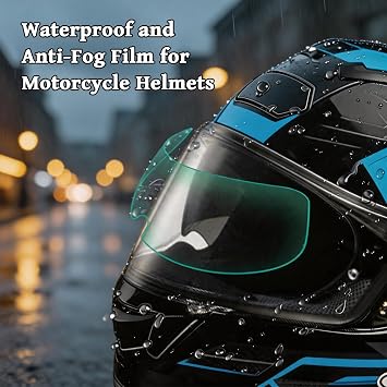 2 Pcs Pinlock Visor Insert, Anti Fog Helmet Visor Film, Waterproof Rainproof Clear Protective Motorbike Helmets Visors Films, Universal Motorcycle Mask Helmets Cover Film For Motorbike Helmet Cover