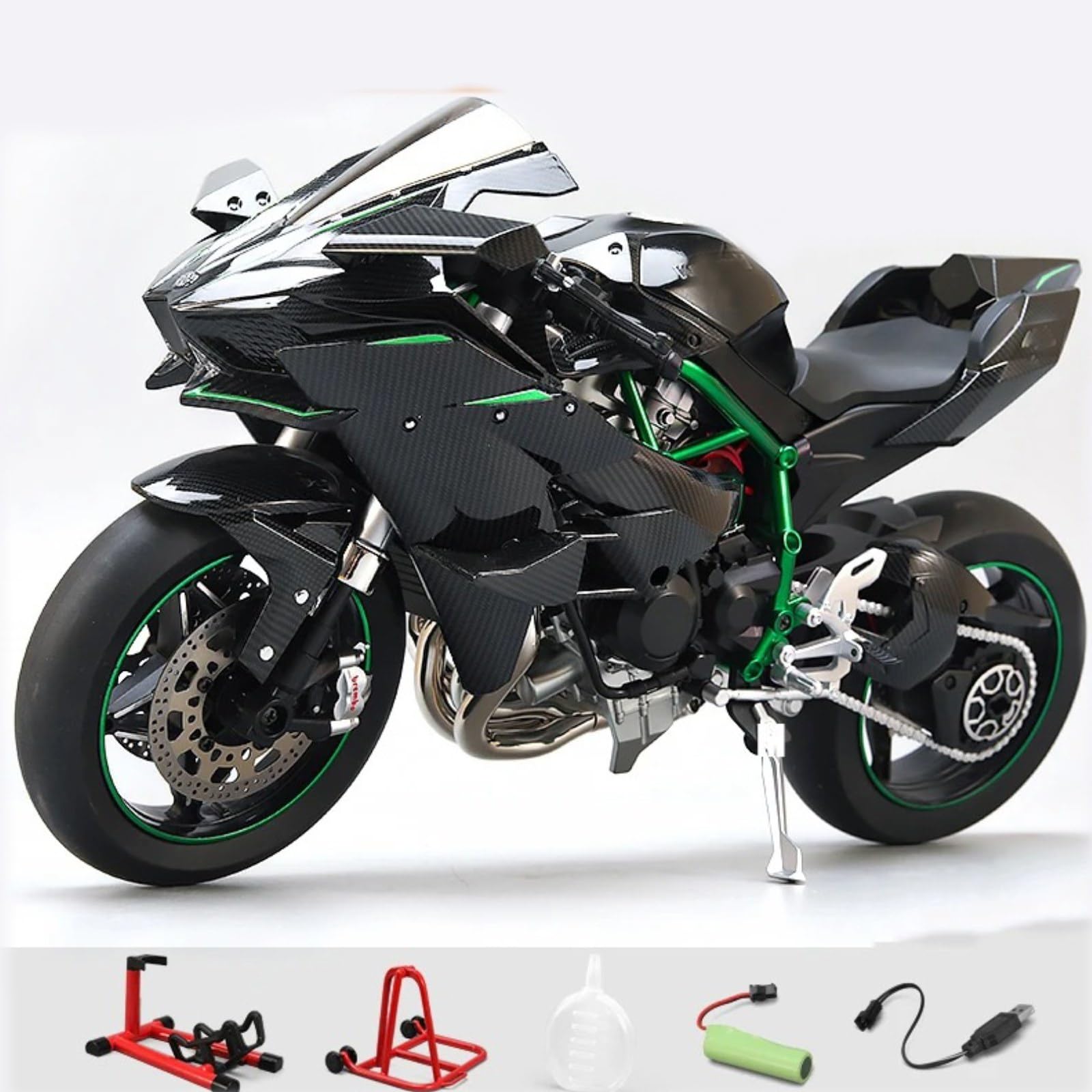 Kawasaki Ninja H2R 1/6合金バイクモデル 音光煙付き Kawasaki Ninja H2R 1/6合金バイクモデル 音光煙付き - メルカリ