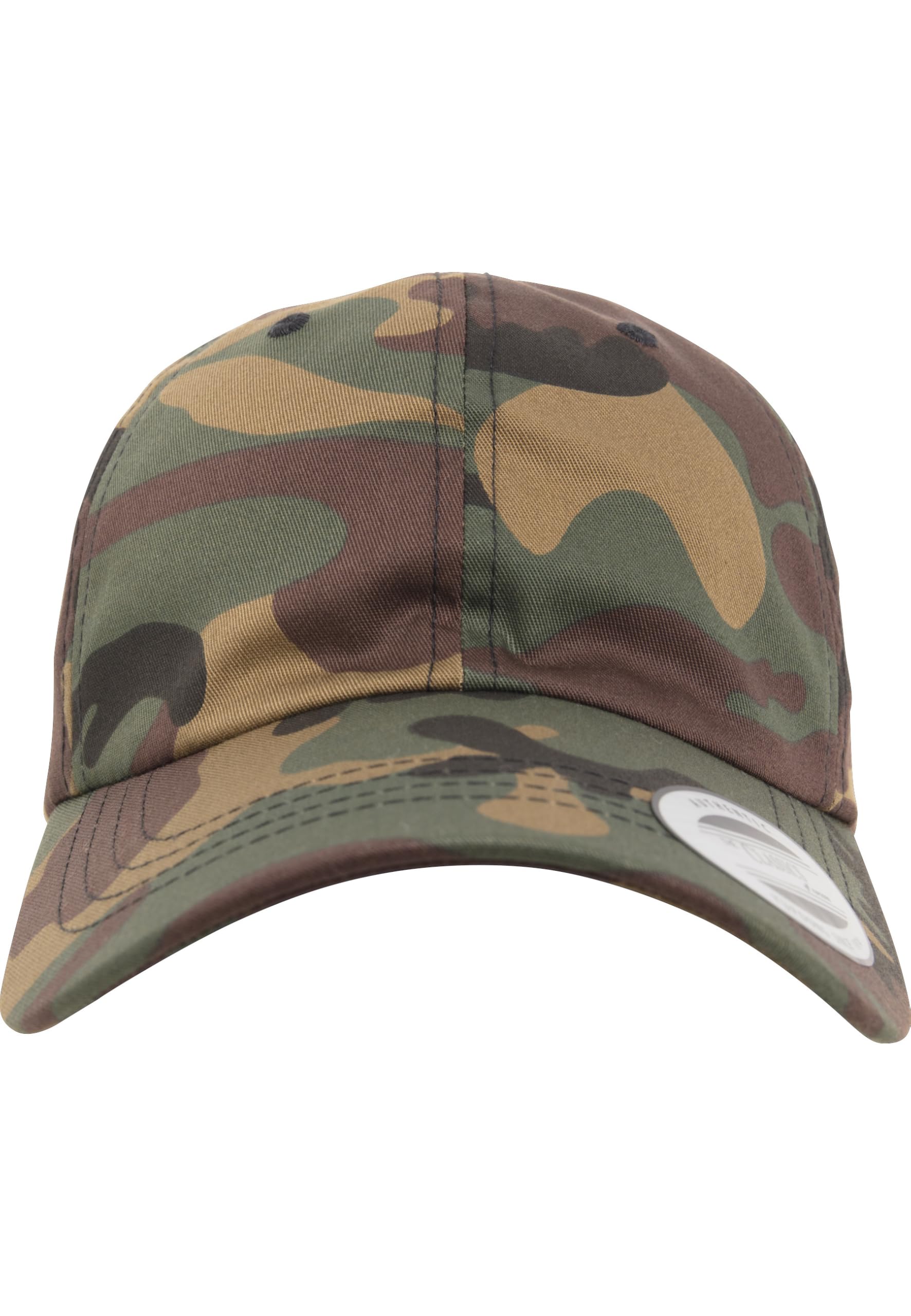 Flexfit Low Profile Cotton Twill Cap, Green Camo, one Size