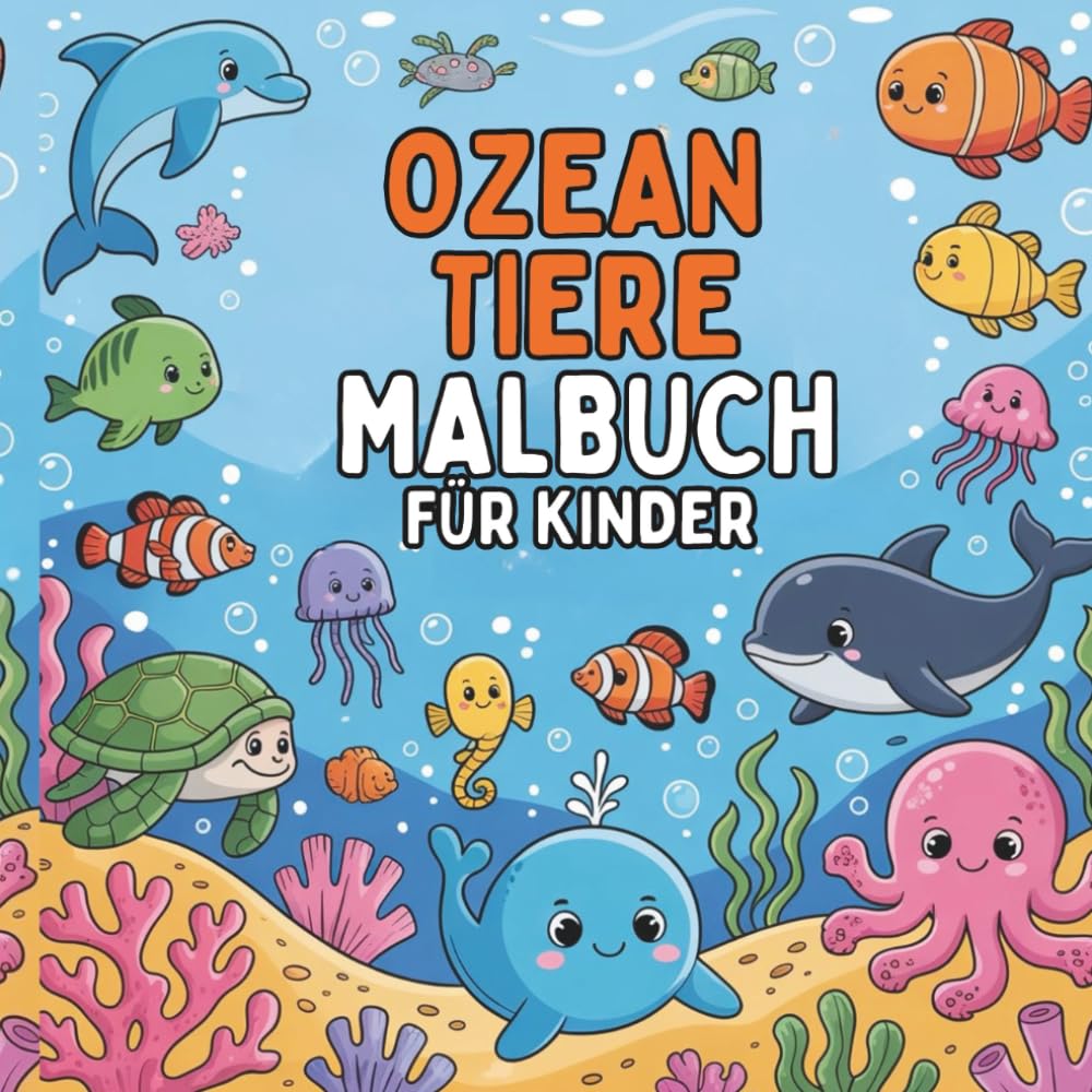 OZEAN TIERE MALBUCH FÜR KINDER: OZEAN TIERE MALBUCH FÜR KINDER |Kreativer Malspaß für kleine Meeresabenteurer|Einfaches und spaßiges |Jungen und Mädchen