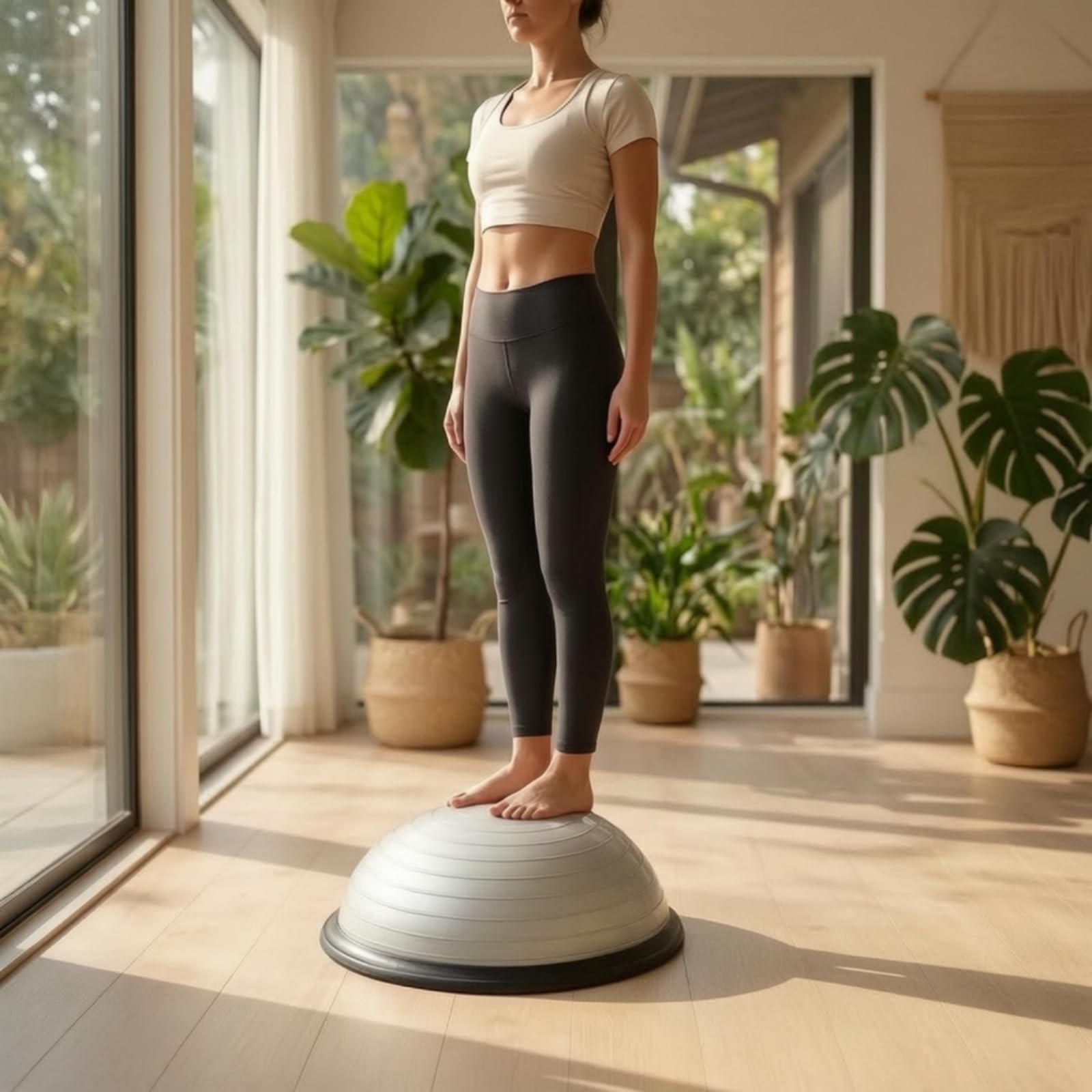 Pedana di Equilibrio con Elastici Versatile Cupola di Bilanciamento Compatto Cuscino Propriocettivo per Sportivi