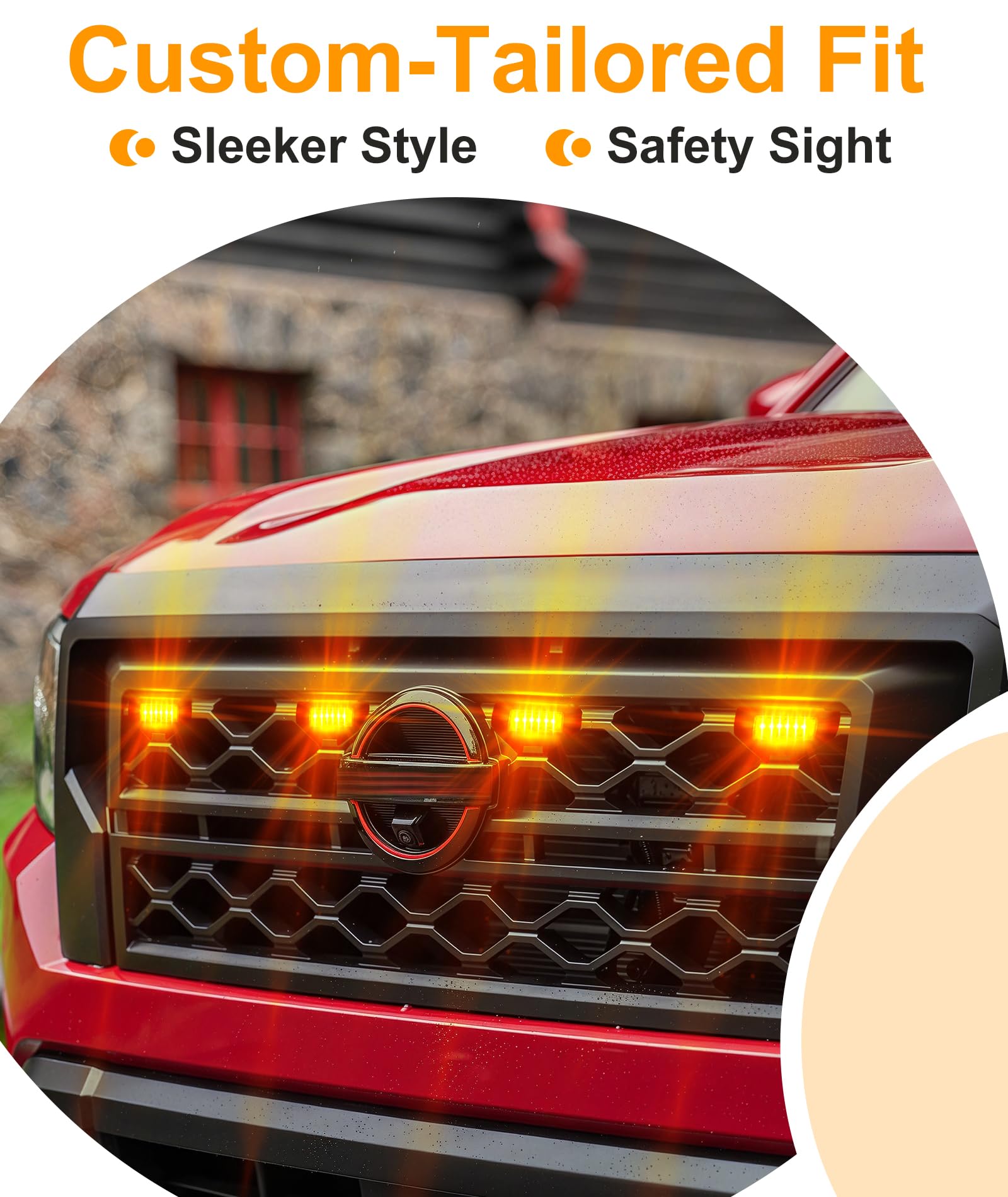 GT-R クローム　グリル　ライトグリルセット Amazon.co.jp: 日産フロンティア 2022 2023 2024 ラプト r ライト LED