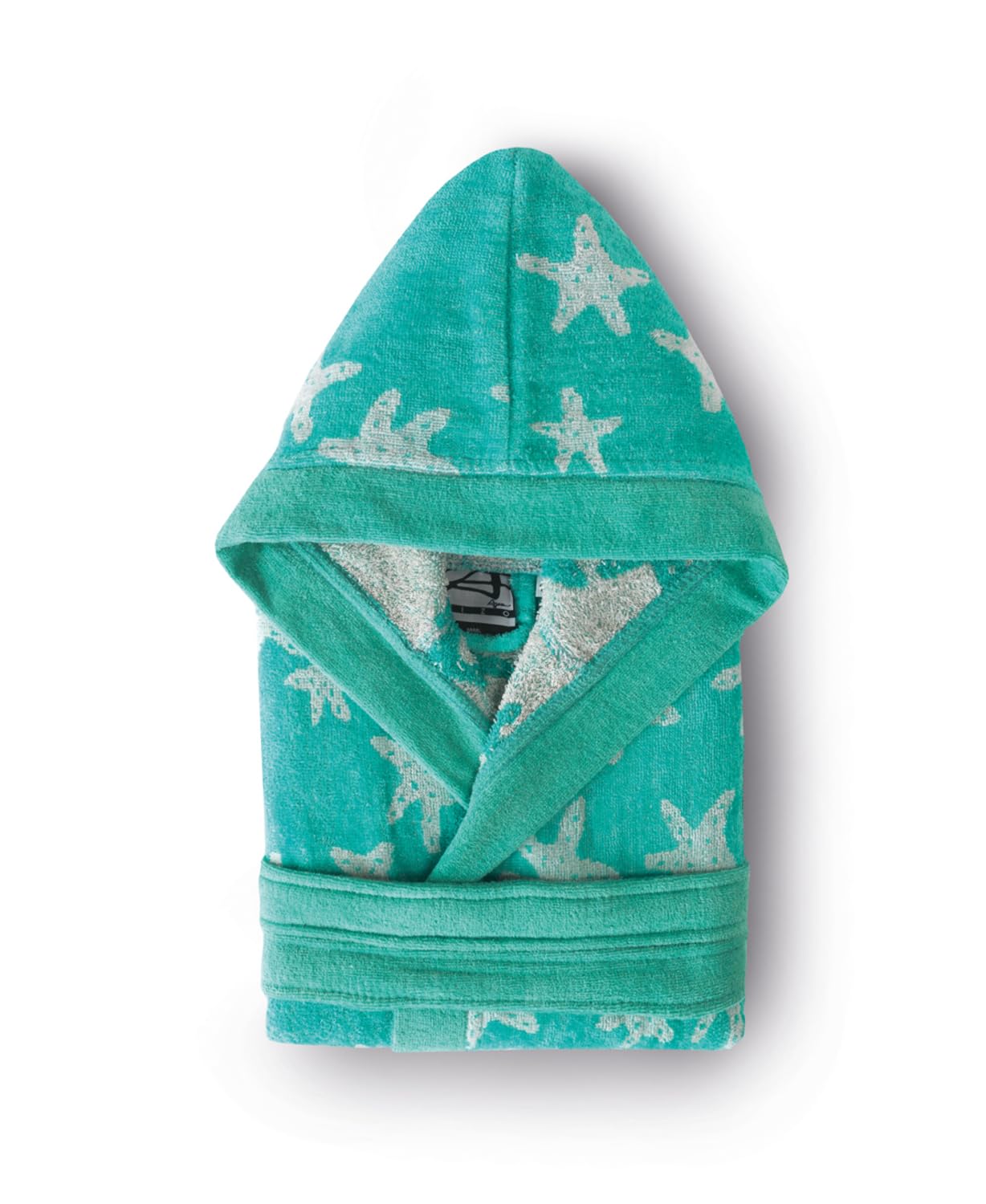 Peignoir éponge garçon bleu Egeo taille 8 ans en coton doux