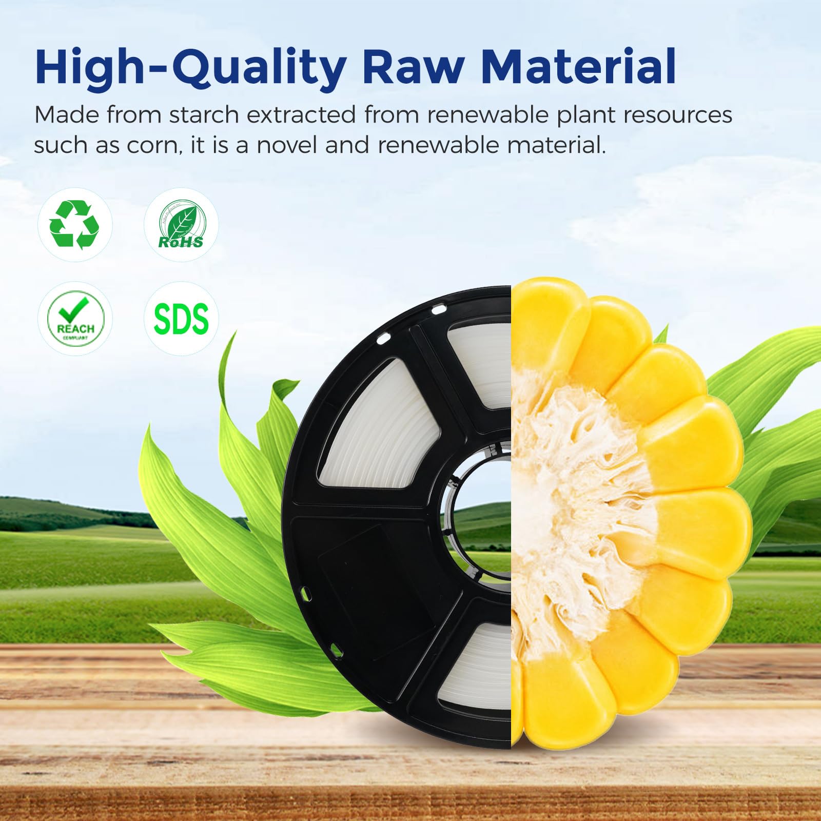 Flashforge Filamento flessibile per stampante 3D in PLA con stampa 3D, 1 kg, precisione dimensionale della bobina +/- 0,02 mm, rispetto all'ambiente, nessun fumo e nessun odore (bianco, PLA flessibile