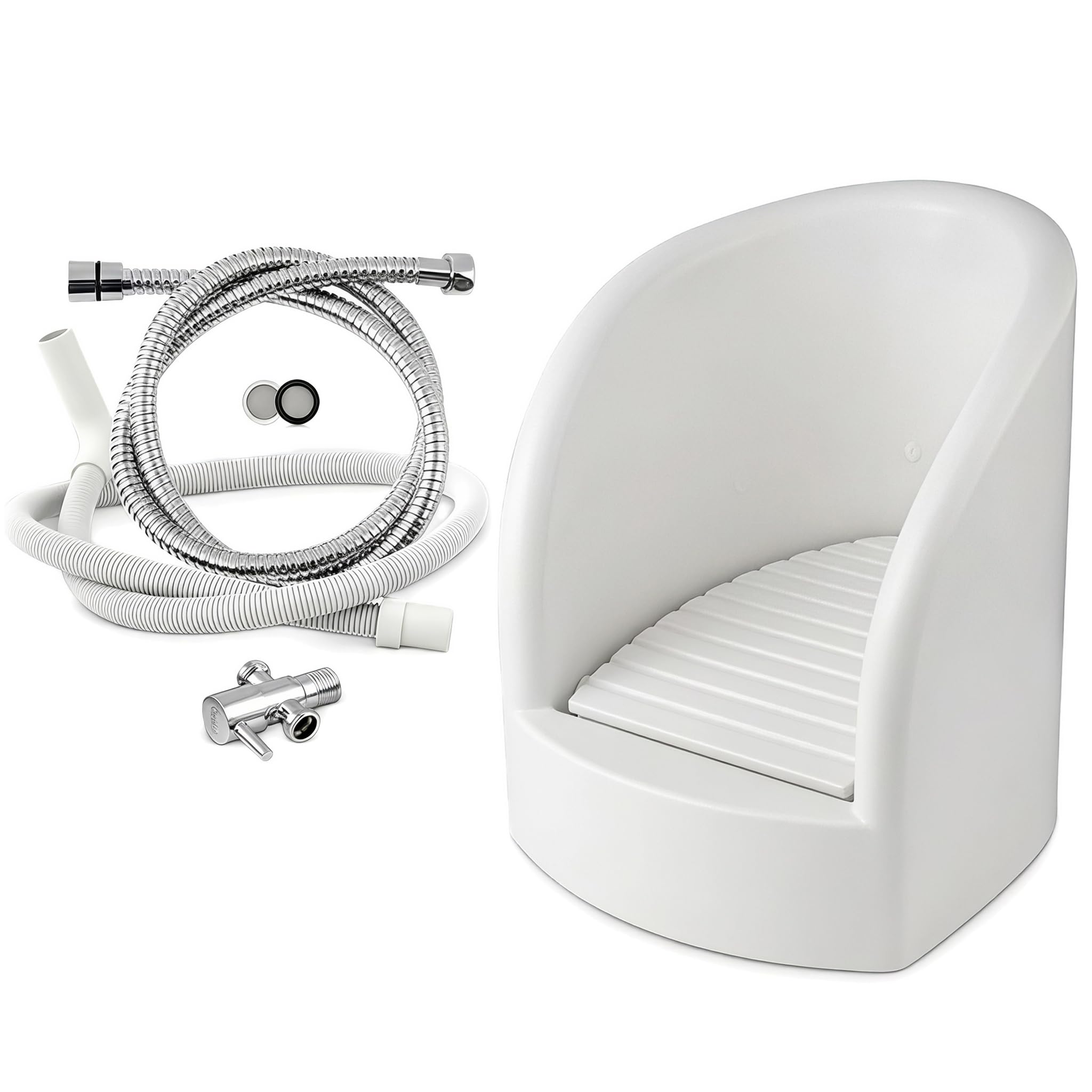 Lavapiedi Musulmano, Pediluvio A Getto A Pressione con Tubi di Ingresso/Uscita, Utensili per La Preghiera, Vasca per Pedicure, Resistente alle Alte Temperature Fino A 90°c, per Alleviare Lo