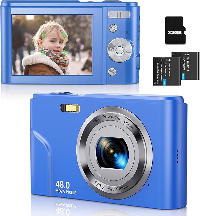 Digital Camera Auto Focus Point and Shoot Camera, FHD