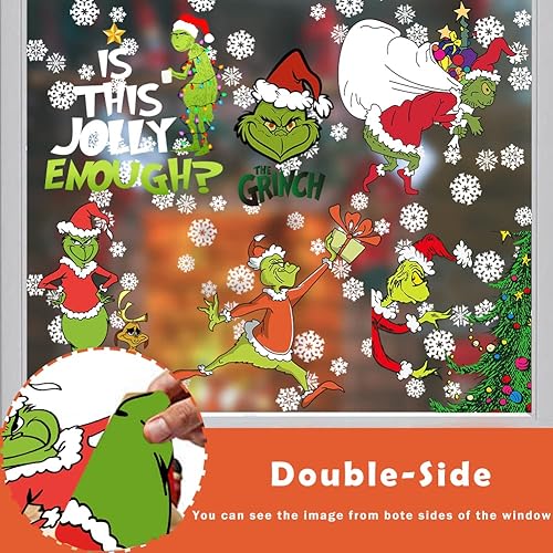 Miniatura 2 de Adhesivos de Navidad para ventana, decoración de ventana de Navidad, calcomanías de ventana de Navidad, calcomanías de ventana de Navidad, hogar,