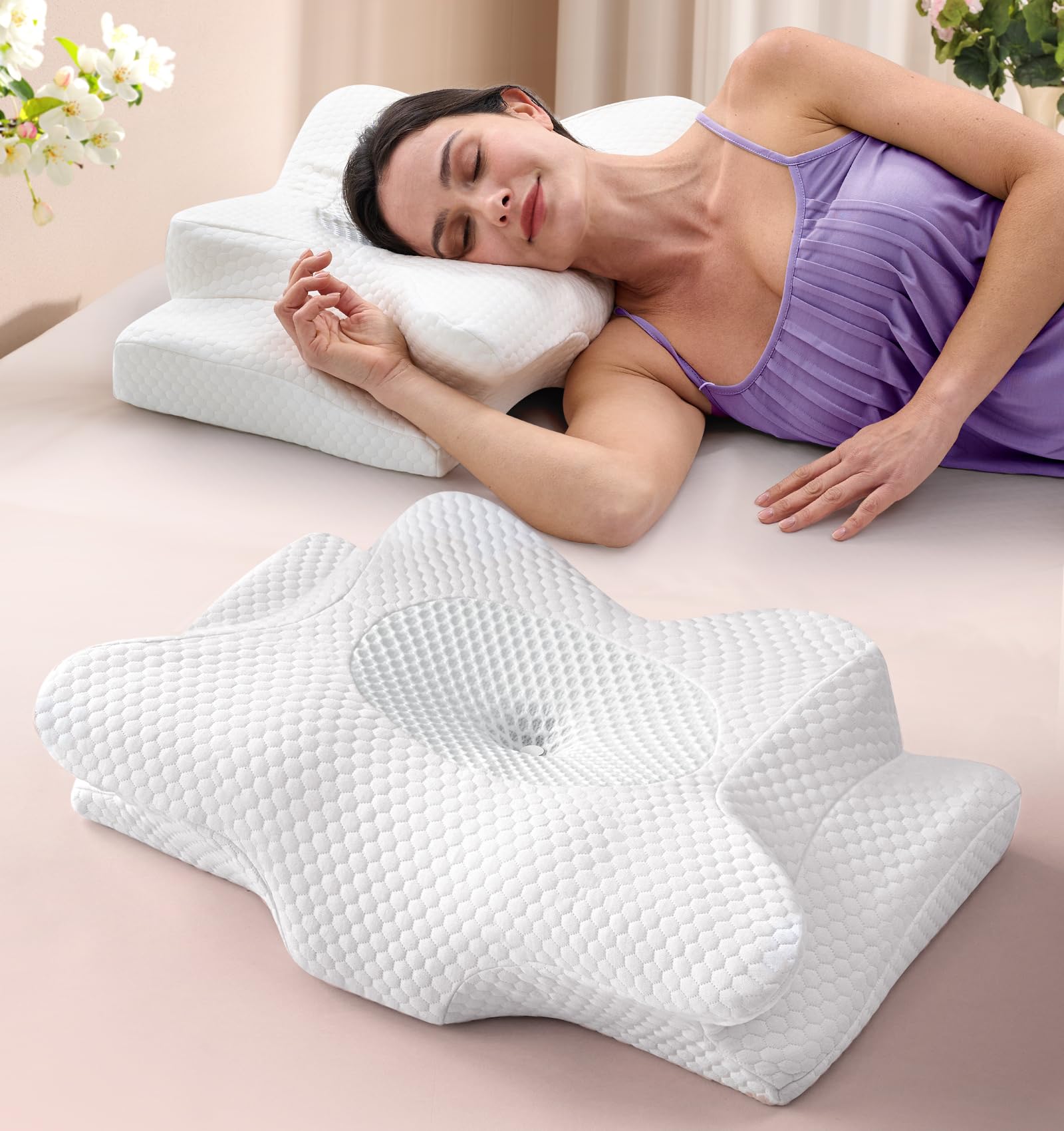 Amazon.com: Dream Without Pain Cervical Neck Pillow for Sleeping