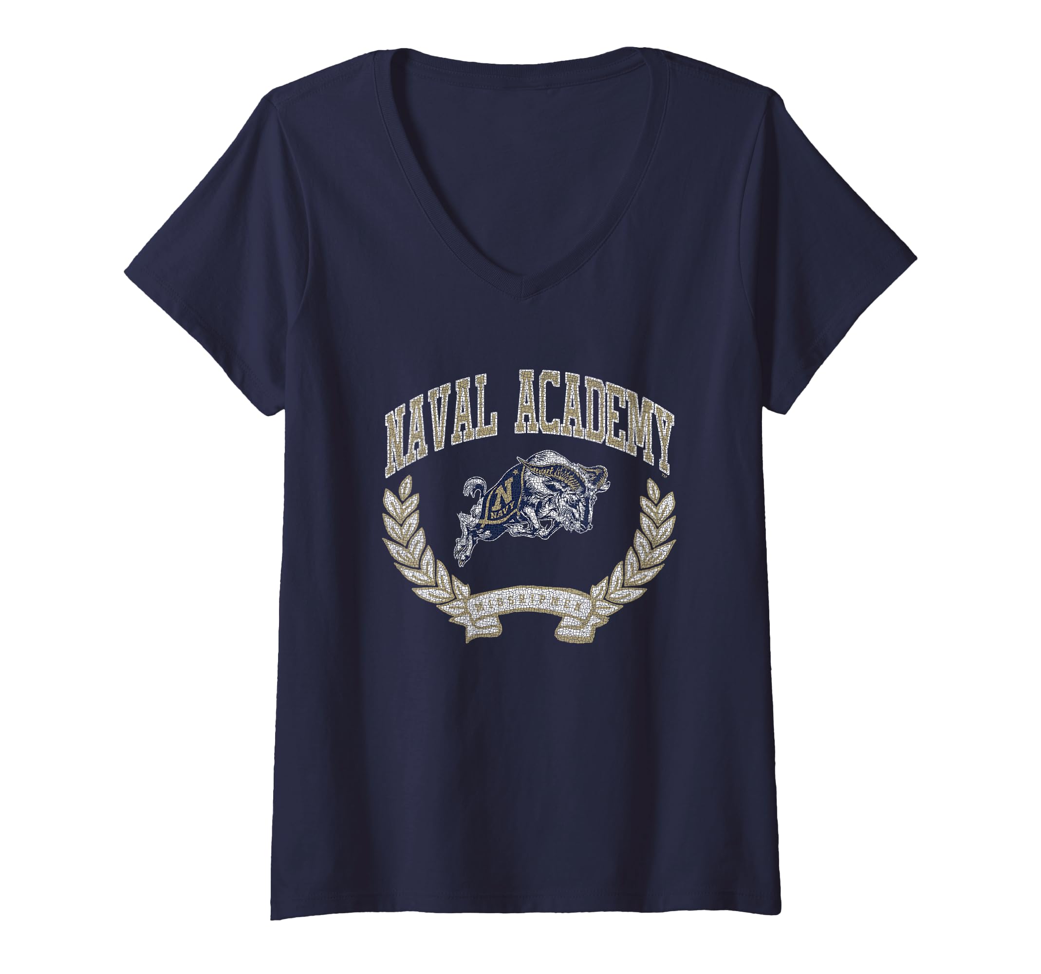 Womens Navy Midshipmen Victory Vintage Navy V-Neck T-Shirt