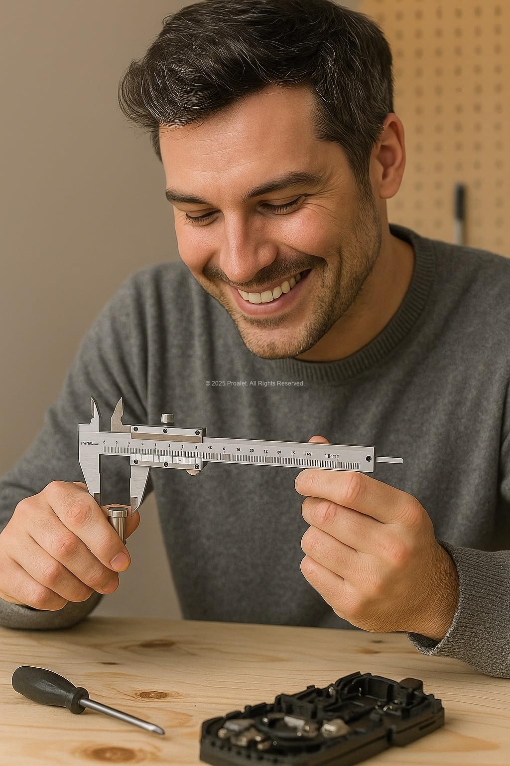 Busstier Analog Kumpas, 150 mm, 0.02 mm Hassasiyetli Ölçüm Aleti, Karbon Çelik Gövde, İç Dış Derinlik ve Step Ölçüm Uygunluğu ile Teknik Kaliper