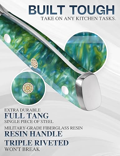 Miniatura 4 de WILDMOK Cuchillo multiusos de cocina, cuchillo multiusos súper afilado para cortar, picar, cortar cuchillo de cocina con caja de regalo