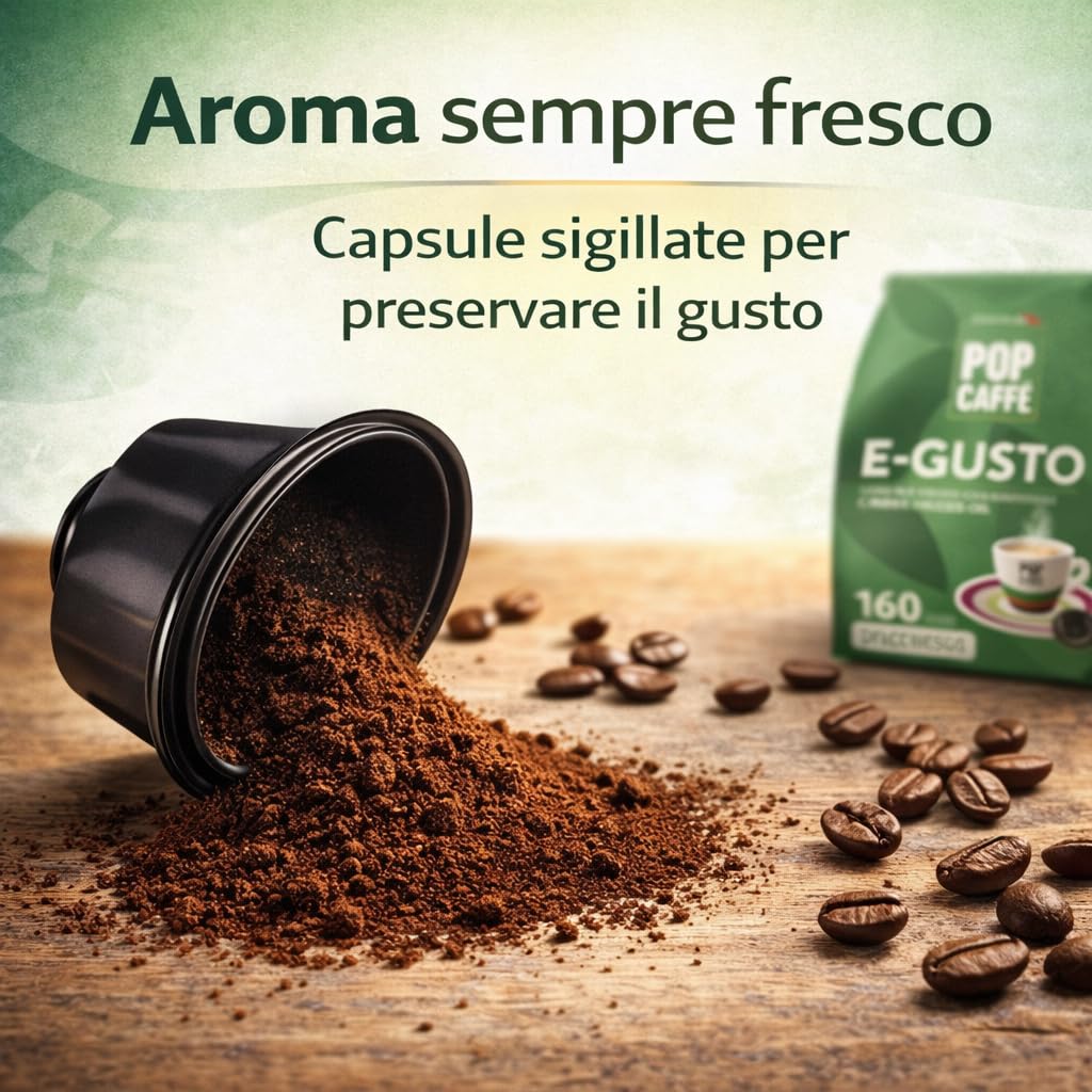 160 kapsułek Pop 'Coffee e-gusto Mixture 2 kremowe kompatybilne Nescafe Dolce Gusto