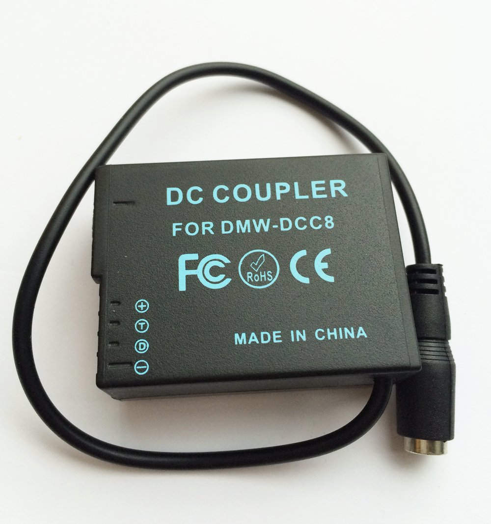 Gonine DMW-DCC8 AC Power Adapter Kit - Continuous Power For Panasonic Lumix Cameras (Dummy Battery)