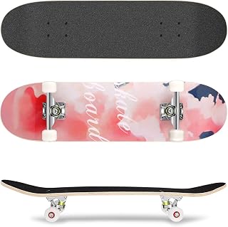 Skateboard für Anfänger & Profis - 7-lagiges Ahornholz, 85A PU-Räder, ABEC-7 Kugellager, bis 100kg belastbar - Langlebig & Robust, Ideal für Tricks und Alltagsfahrten