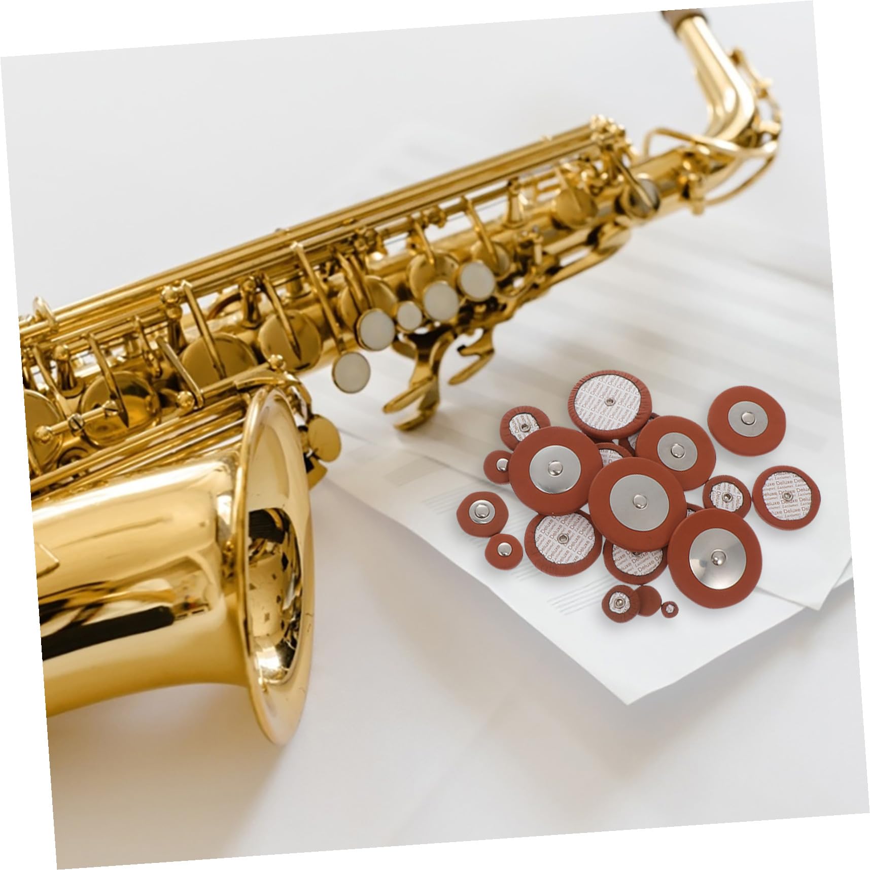 Altsaxophon Reparaturwerkzeugset, 1 Satz Selbstgemacht Werkzeug für Musiker | Metall und Schafleder, Ersatzteile für Wartung und Beschädigte Elemente, für Blasinstrumenten Enthusiasten Zufällige Farbe