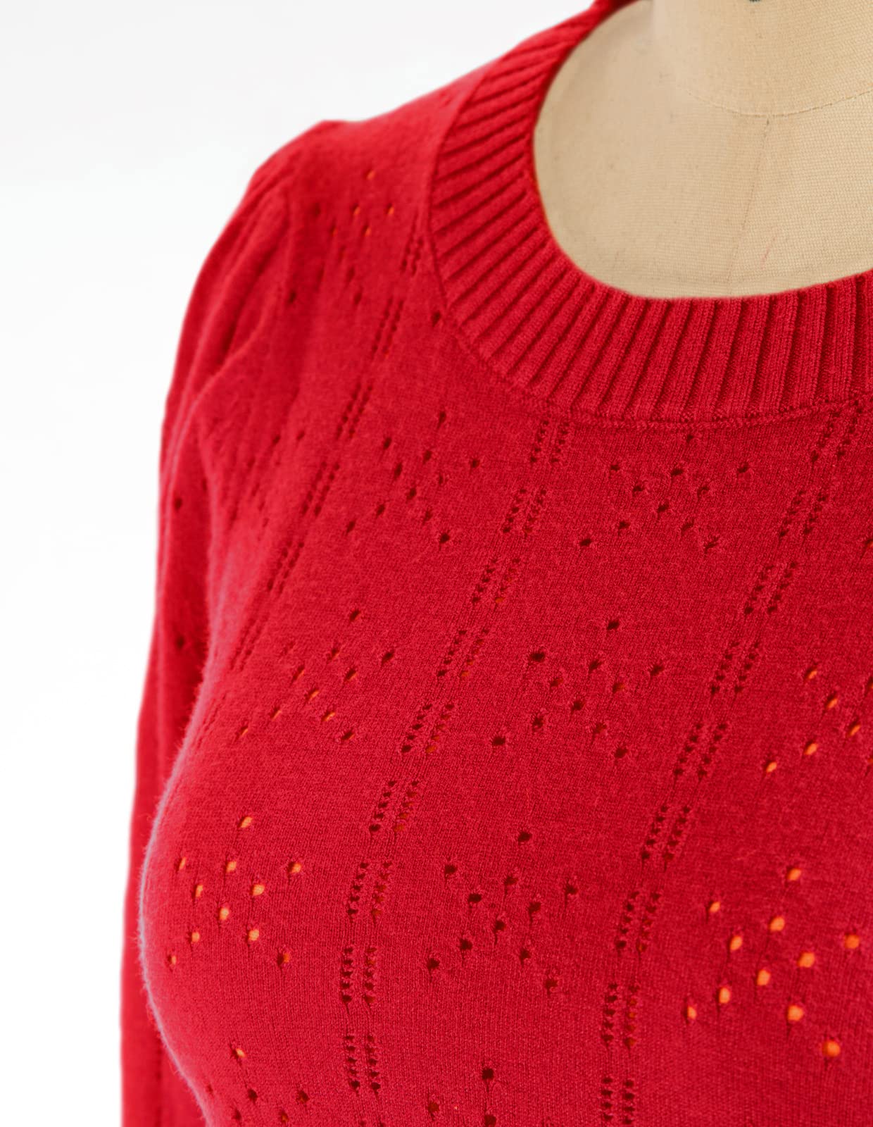 GRACE KARIN Maglia Elegante Donna a Manica Lunga con Scollo a Rotondo Tinta Unita