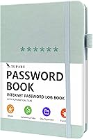 Vista 16 de Libro de contraseñas con pestañas alfabéticas - Organizador de direcciones de Internet y contraseñas de tapa dura - Cuaderno de contraseñas