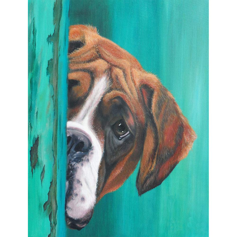 30X30Cm 5D Diamond Painting Chien, Tableau Perle Diamant A Coller 30X30Cm 5D Diamond Painting Chien, Tableau Perle Diamant A Coller