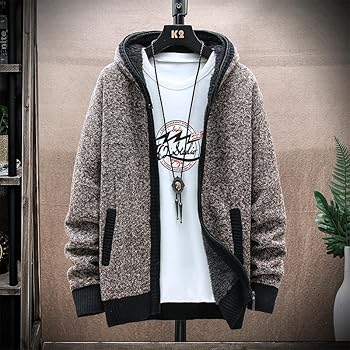 Herfst Winter Warm Vest Heren Fleece Rits Truien Jassen Heren Slim Fit Gebreide Trui Jas Dikke Vest Trui Jas Heren nieuw-Grijs,Aziatische maat L