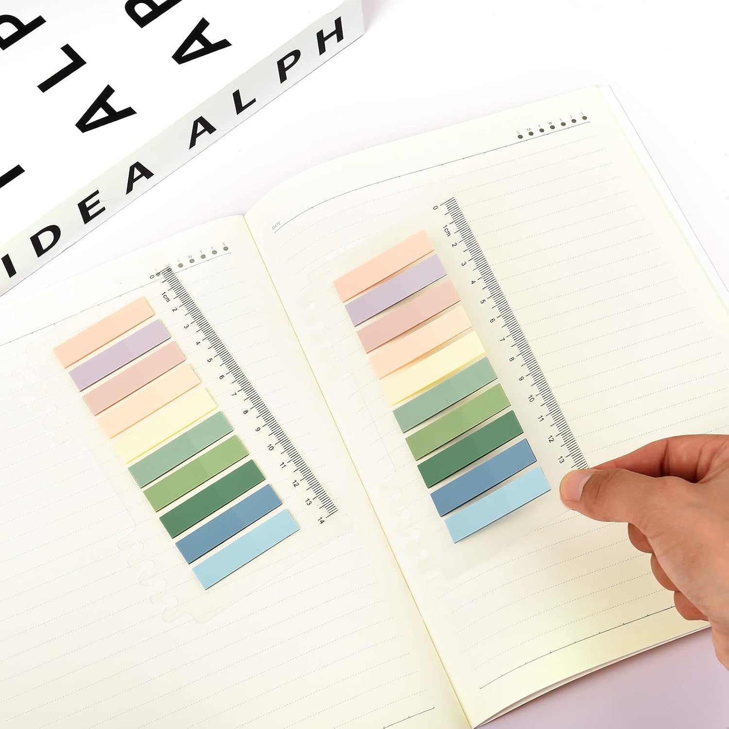 Yaopeing 1000 Sheets Pastel Transparent Sticky Notes,Cute Translucent Morandi Sticky Tabs,See Through Clear Page Flags Book Markers Stickers for Bible Tabs,Study Supplies for Office