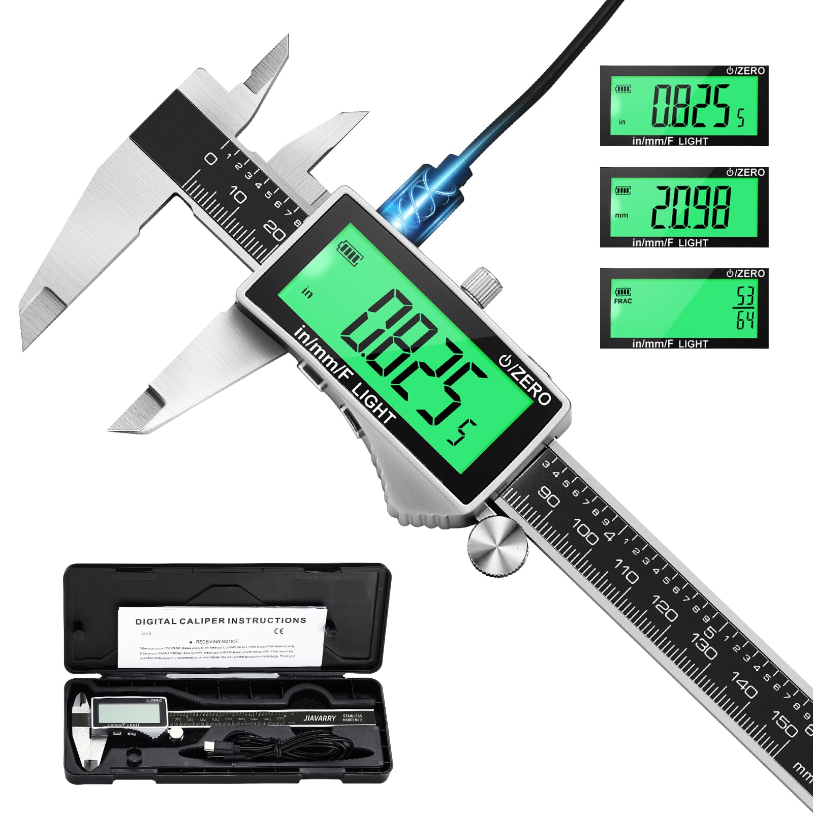 Digital Caliper - Rechargeable Measuring Tool -1