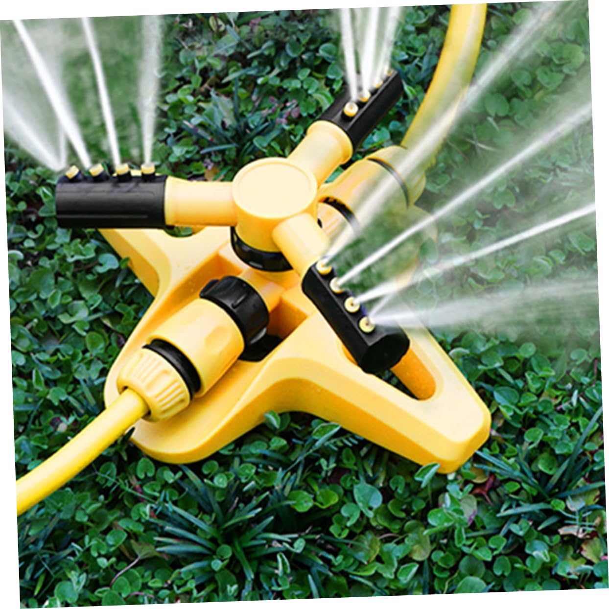 TOYANDONA 3 Pièces Arroseur Rotatif Automatique pour Gazon Jardin Irrigation Durable pour Entretien Pelouses Arrosage Plantes