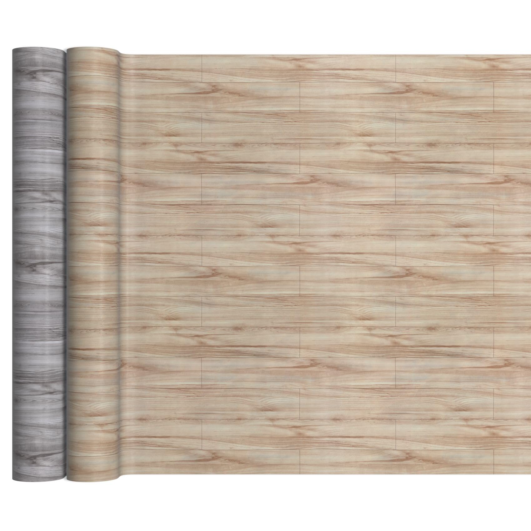 Rivestimento per pavimento in PVC al metro, in vinile, larghezza 140 cm, effetto legno, colore beige, 500 x 140 cm