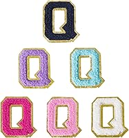 Vista 241 de 6 piezas de parches de letras de chenilla autoadhesivas, parches de letras preppy de 2 pulgadas para bolsos, ropa y sombreros, grandes pegatinas