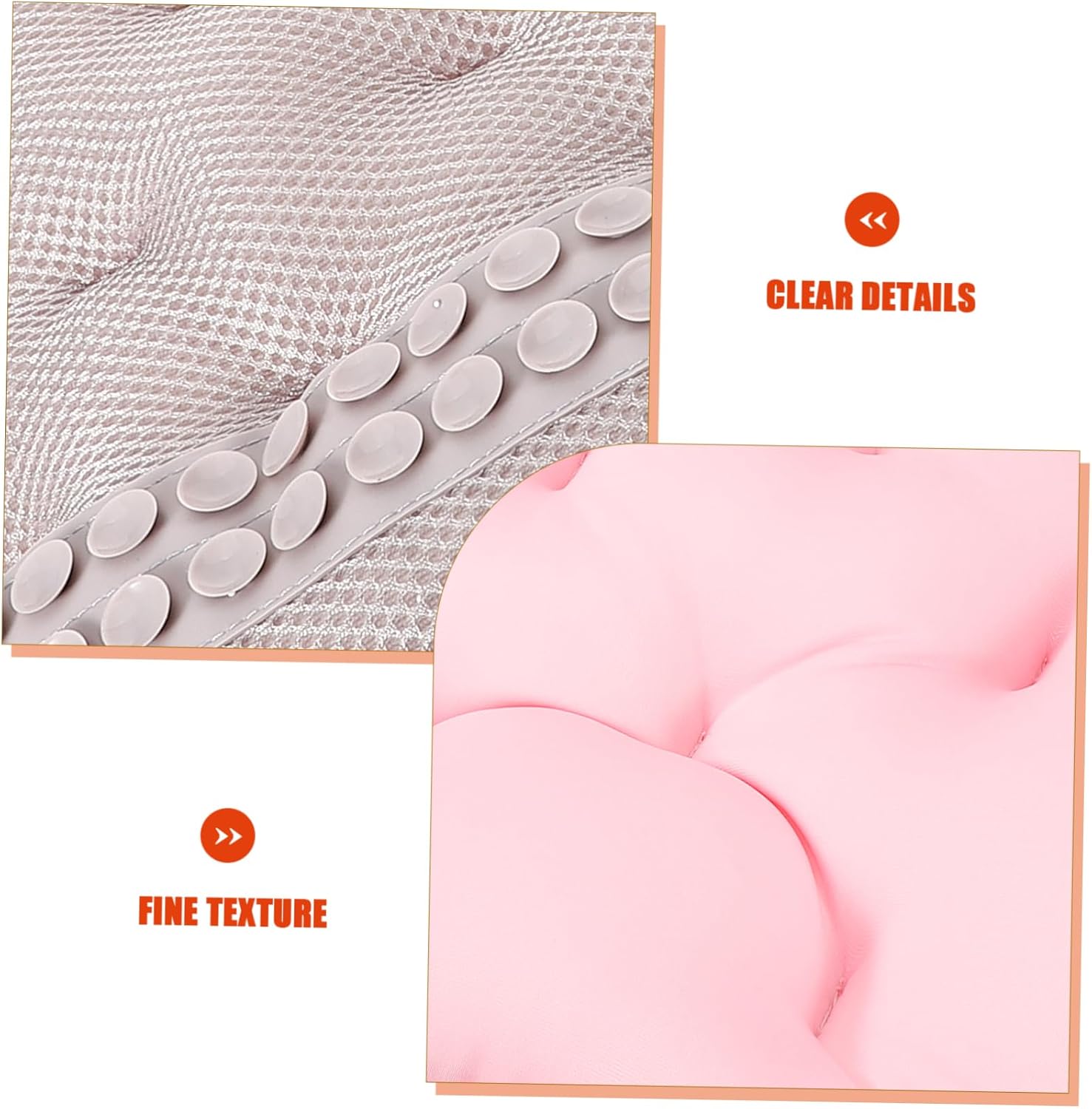 Bath Cushion for Adults Non- Bath Mat Cups Full Body Bathtub Pillow Cherry Comfortable Support for Neck and Back