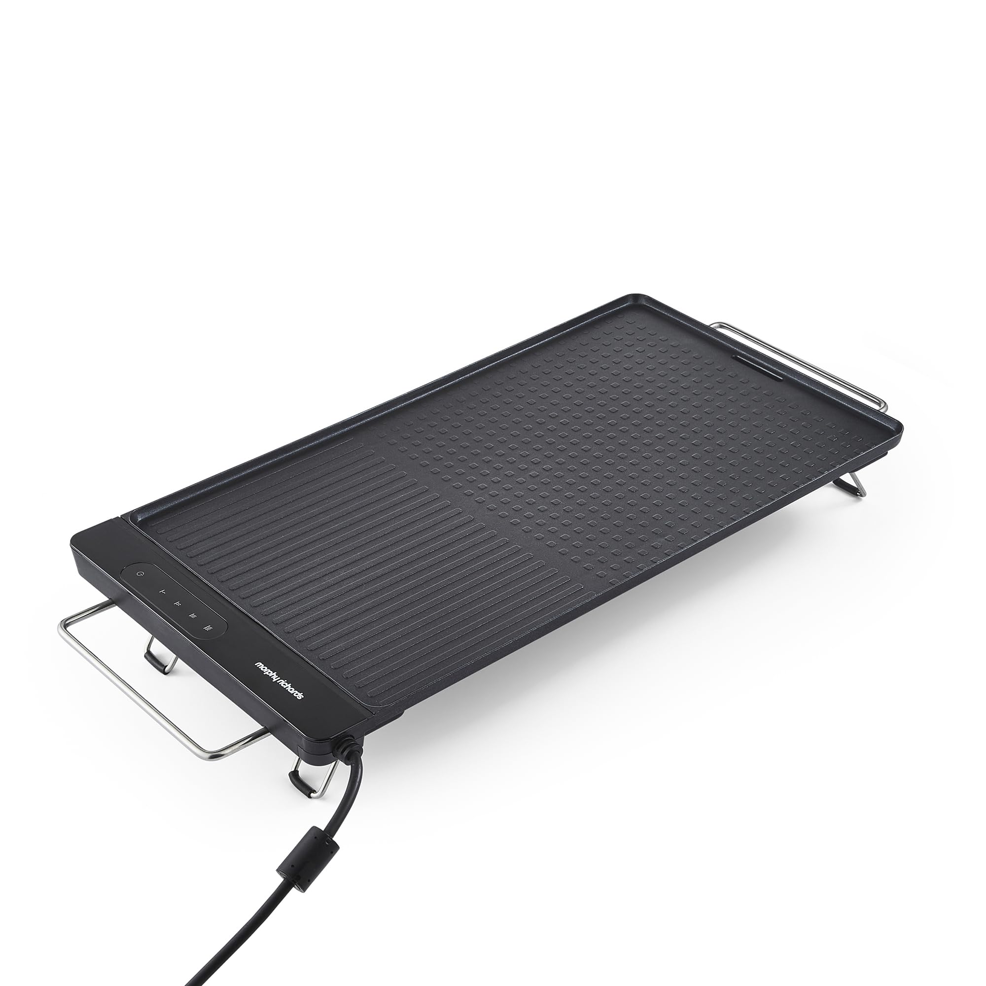 Morphy Richards Black Tabletop Electric Teppanyaki Griddle Bbq Hot Plate 52 X 28Cm In | Size: Small