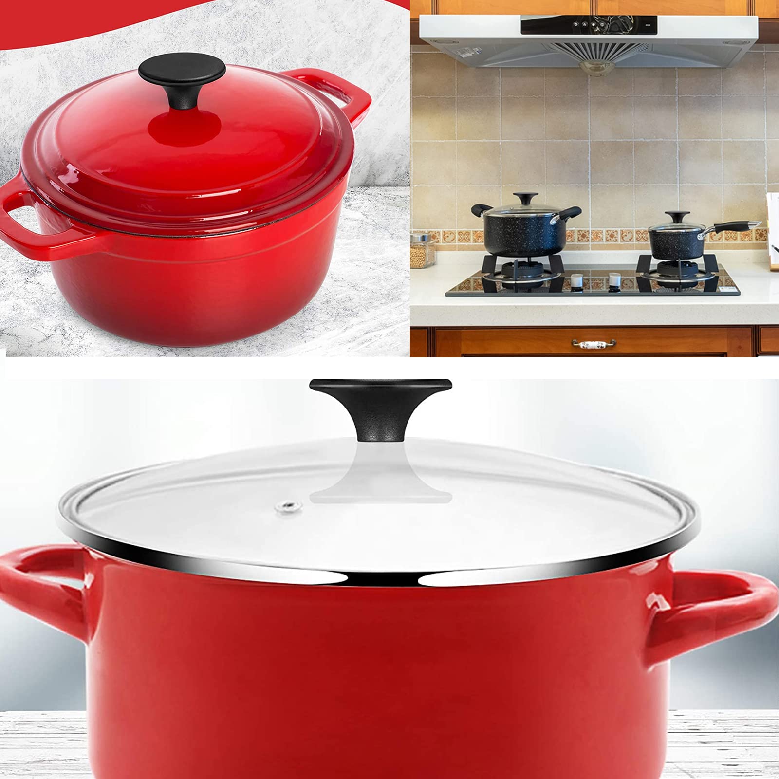 Pomello A Ventosa Yumneo Per Coperchi Di Pentole - Resistente Al Calore, Design Chef, Per Cucina E Campeggio