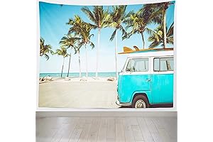 Vintage Beach Tapestry: Iconic Surf Culture Wall Art