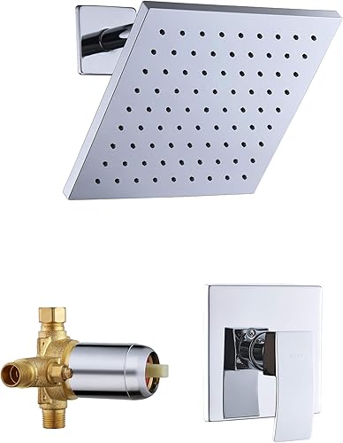 Miniatura 9 de SOKA Cabezal de ducha de lluvia de 9 pulgadas con cabezal de ducha de mano para baño sistema de ducha de lluvia dual combo de ducha de 3 ajustes con