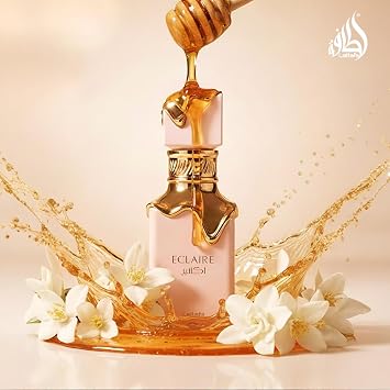 Lattafa Eclaire - Vanilla, Caramel, Sweet, Floral - Eau de Parfum Long-Lasting Fragrance for Women, 3.40 Ounce / 100 ml