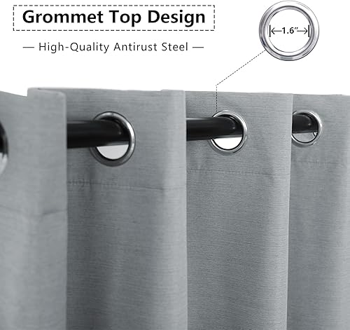 Miniatura 6 de Cortinas opacas para dormitorio de 84 pulgadas de largo, juego de 2 paneles de cortinas para sala de estar, cortinas opacas con ojales, cortinas