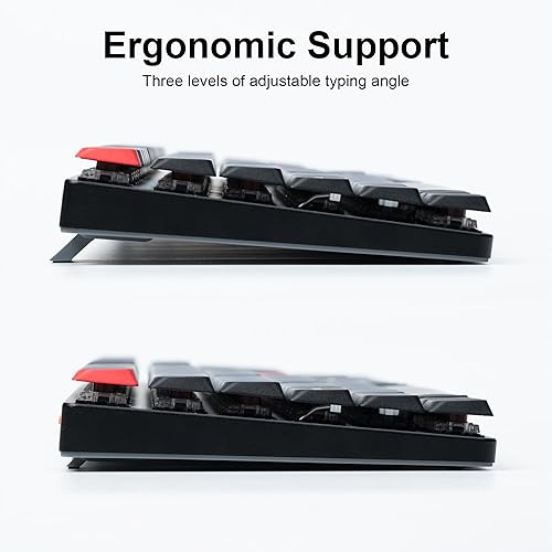 Miniatura 6 de Keychron K1 Pro Teclado mecánico inalámbrico personalizado, 80% diseño QMKVIA programable, retroiluminación RGB ultra delgada de perfil bajo