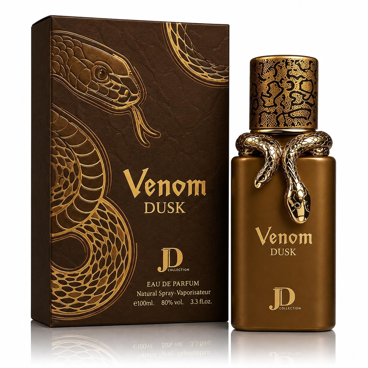 jd collection venom dusk eau de parfum 100ml | bergamot & pepper notes, amber & patchouli base, natural spray, lavender & geranium, vetiver & nutmeg