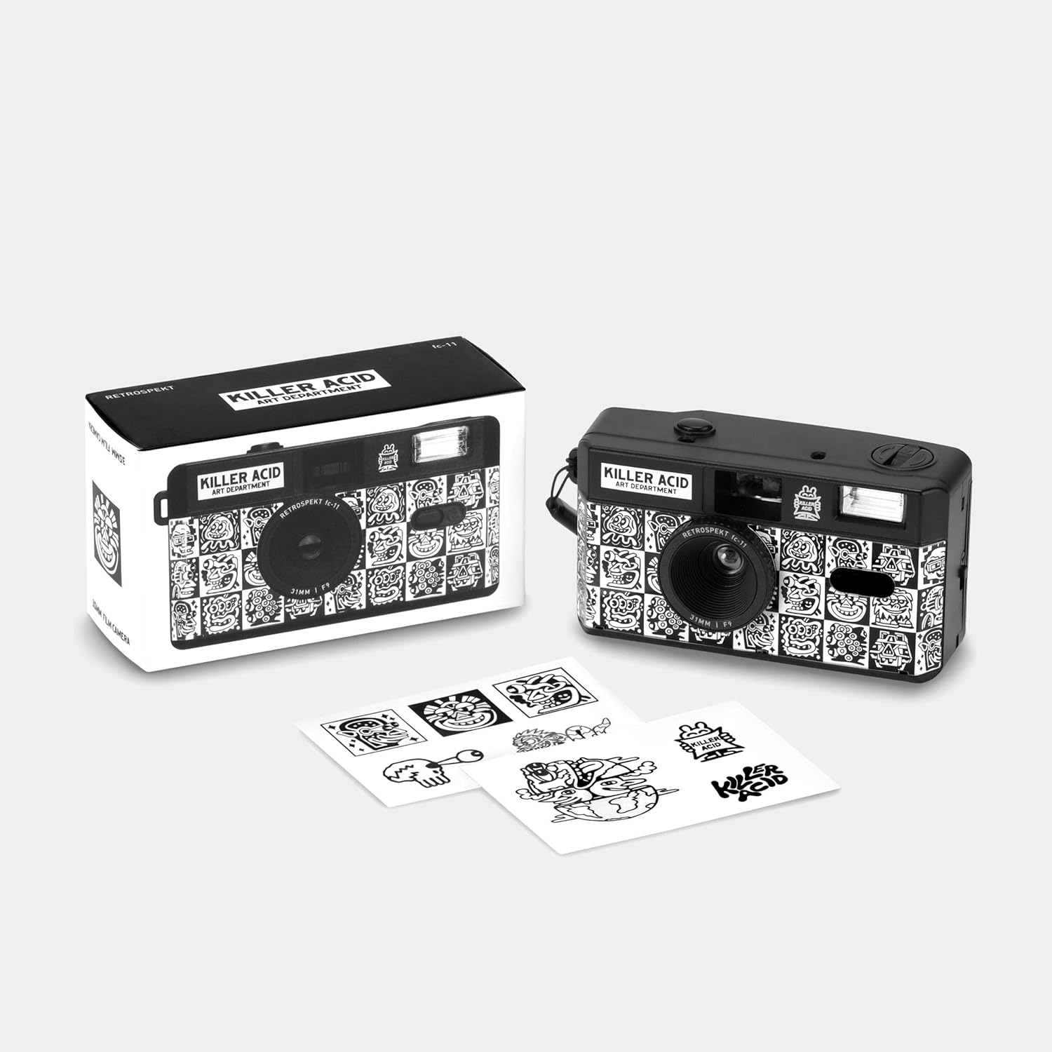 Killer Acid “Art Department” 35mm Film Camera — Reusable Point & Shoot, Focus-Free Film Camera