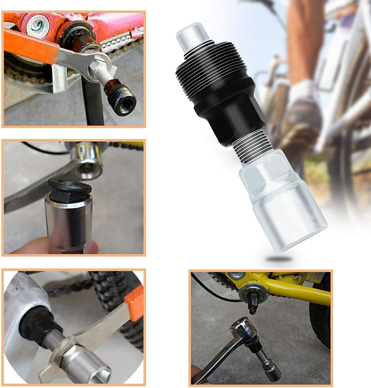 Estrattore per Manovella Bicicletta e Strumento per Movimento Centrale con Chiave 16 mm Set Attrezzi