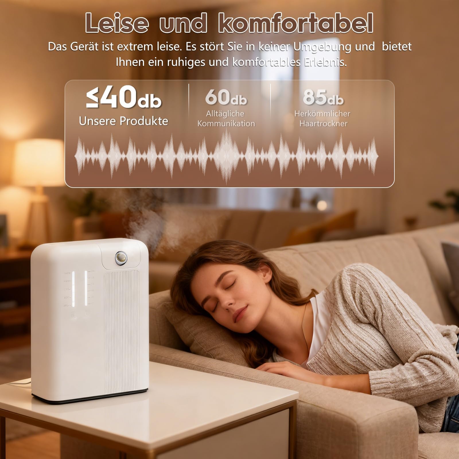 Smart Aroma Diffuser, Wasserloser Diffusor für ätherische Öle 300ml, Duftdiffusor mit Bluetooth & App, Abdeckung bis 500 Kubikmeter des Duftes für Zuhause, Geschäft, Hotel, Büro, Spa