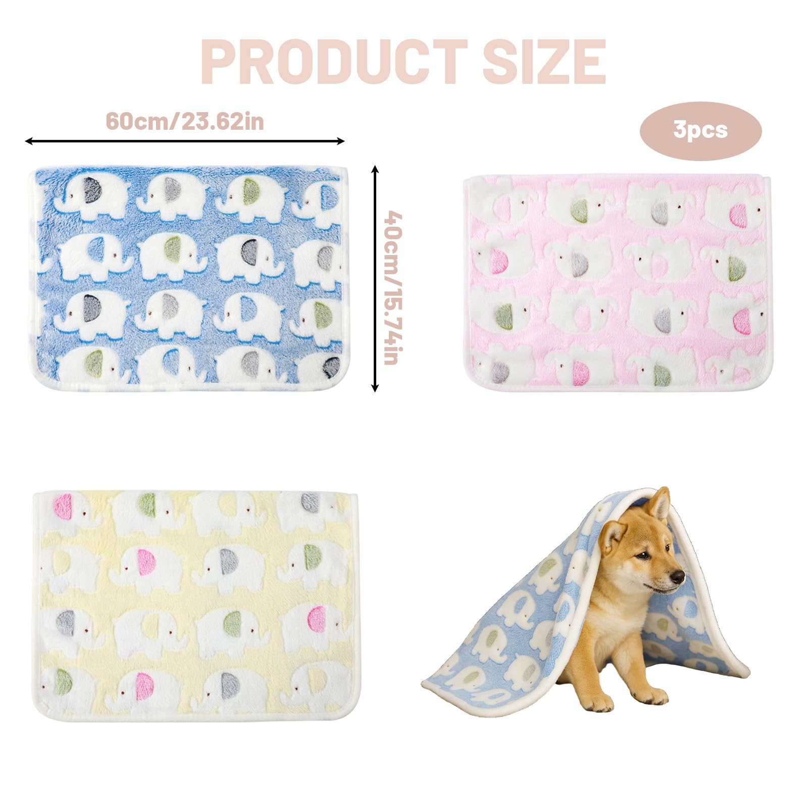 MXHBSTP 3 PCS Cat Blanket, 60 * 40Cm Puppy Blanket - Image 2