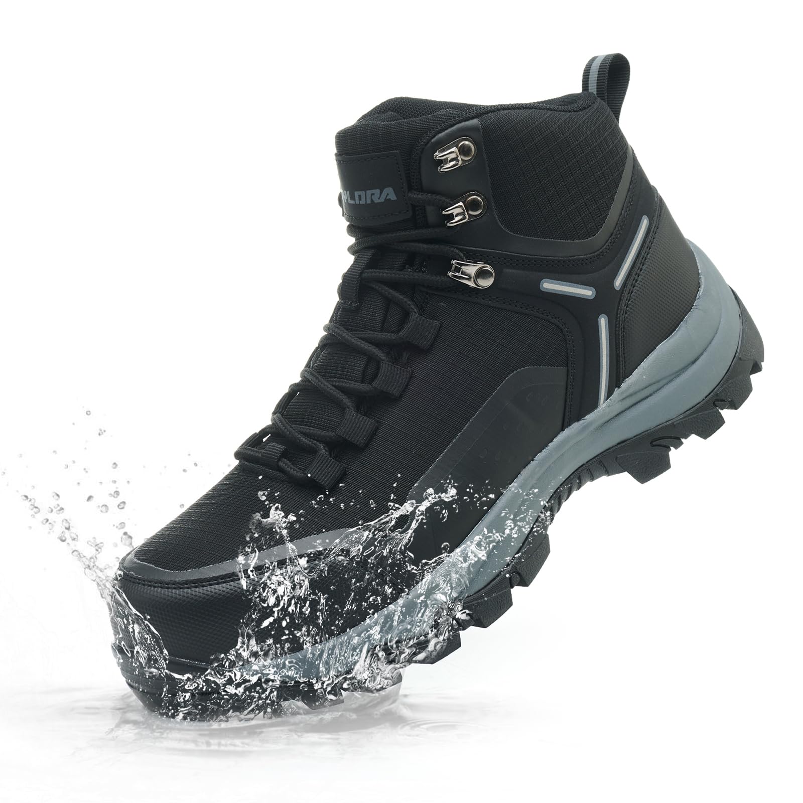 Xyldra Waterproof Steel Toe Boots for Men Wide Width Slip Resistant Work Shoes Lightweight Non Slip Safety Sneakers Construction Composite Toe Working