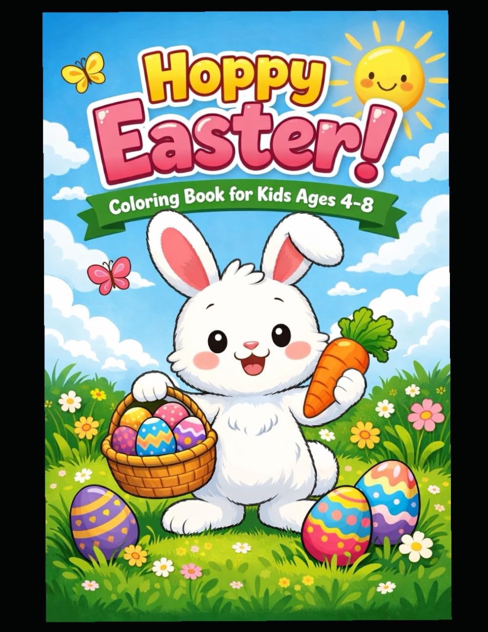 Hoppy Easter!: Coloring Book for Kids Ages 4-8