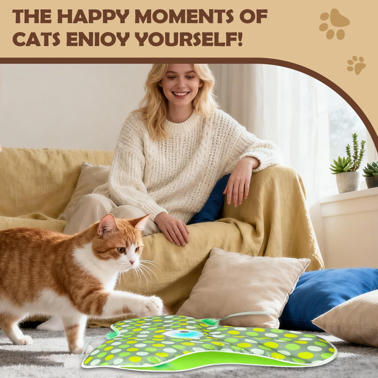 Jouet Électrique pour Chats à Leurres Cachés en Mouvement