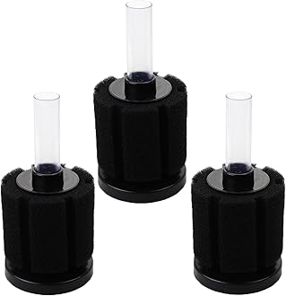 AQUANEAT Aquarium Bio Sponge Filter Breeding Fry Betta Shrimp Nano Fish Tank,3pcs (Middle up to 20Gal)