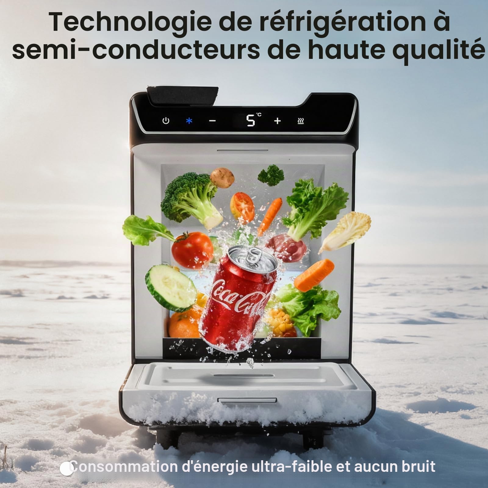 Réfrigérateur de voiture pour Tesla Model Y Juniper, réfrigérateur console centrale arrière pour Tesla Model Y 2026~2025, refroidisseur et réchauffeur, congélateur portable pour camping