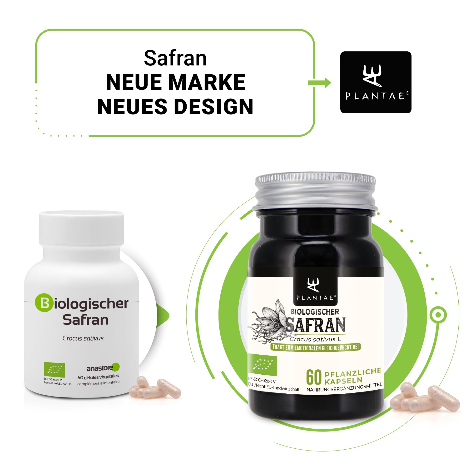 ORGANIC SAFRAN * 15 mg / 60 Kapseln * Emotionales Gleichgewicht, Muskeln und Skelette