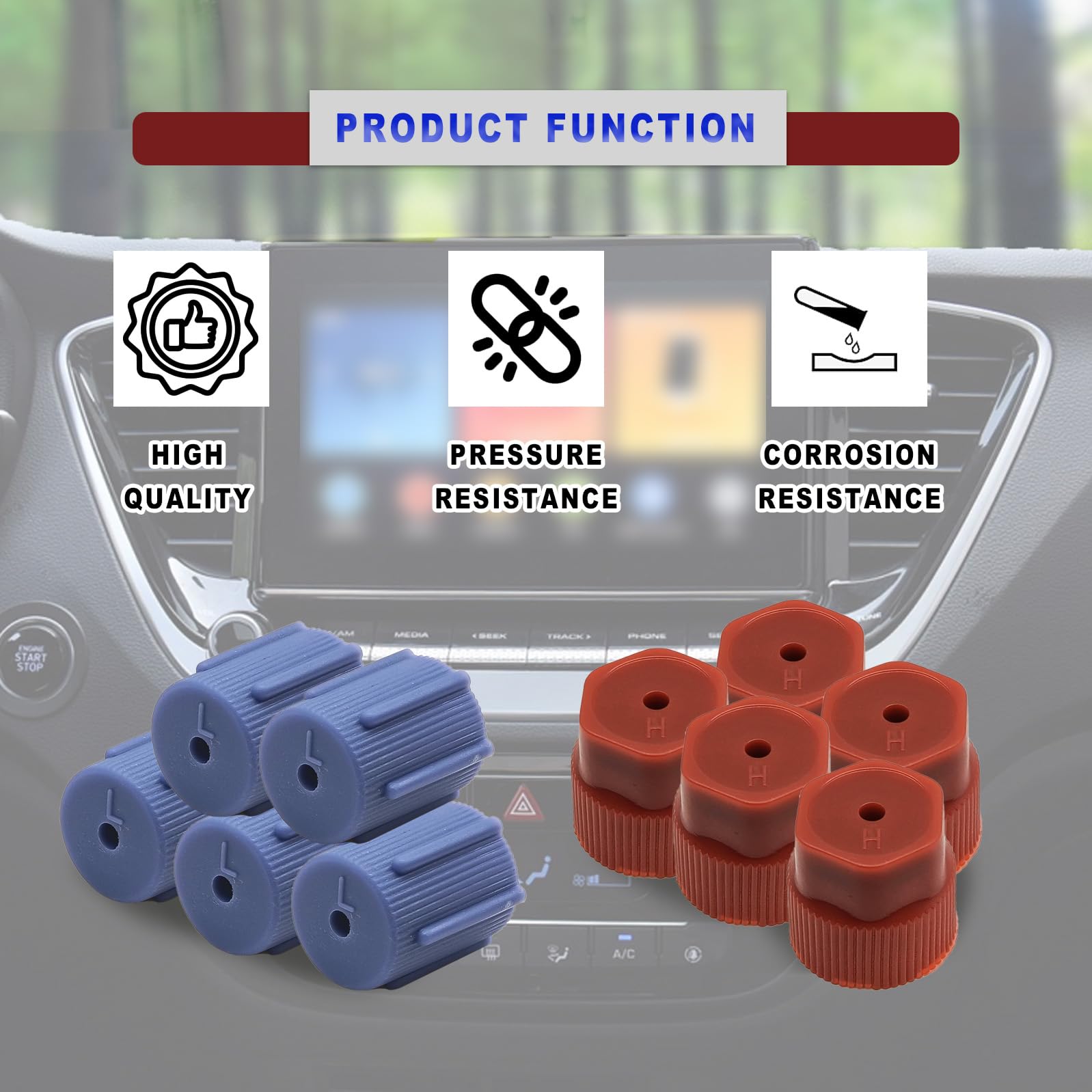 20 Bouchons De Valve Climatisation Voiture - Remplaçants Universels R134a - Taille 13mm & 16mm - ABS étanche - 3