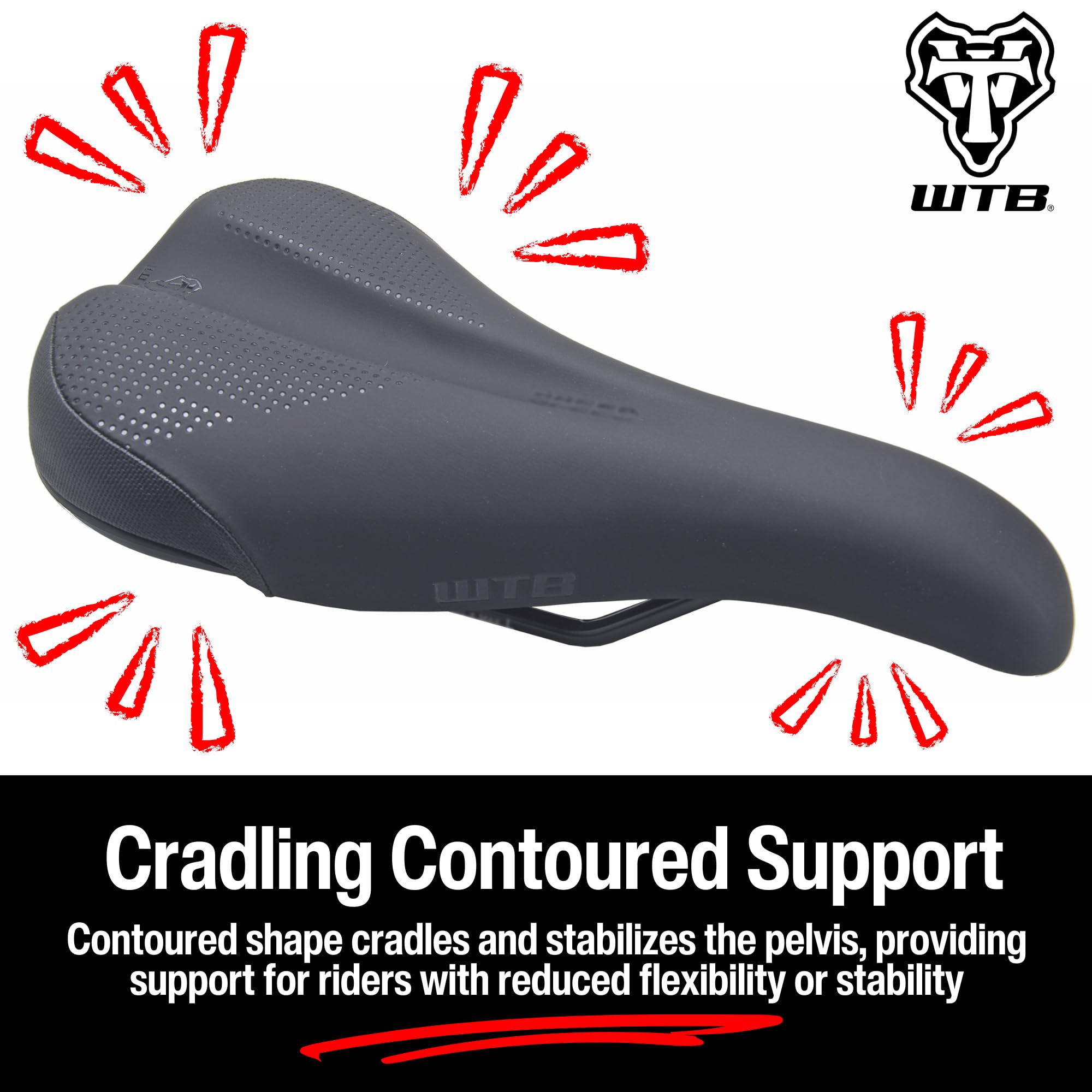 Amazon | WTB Speed Comfortバイクサドル、衝撃吸収サドル、デュアル